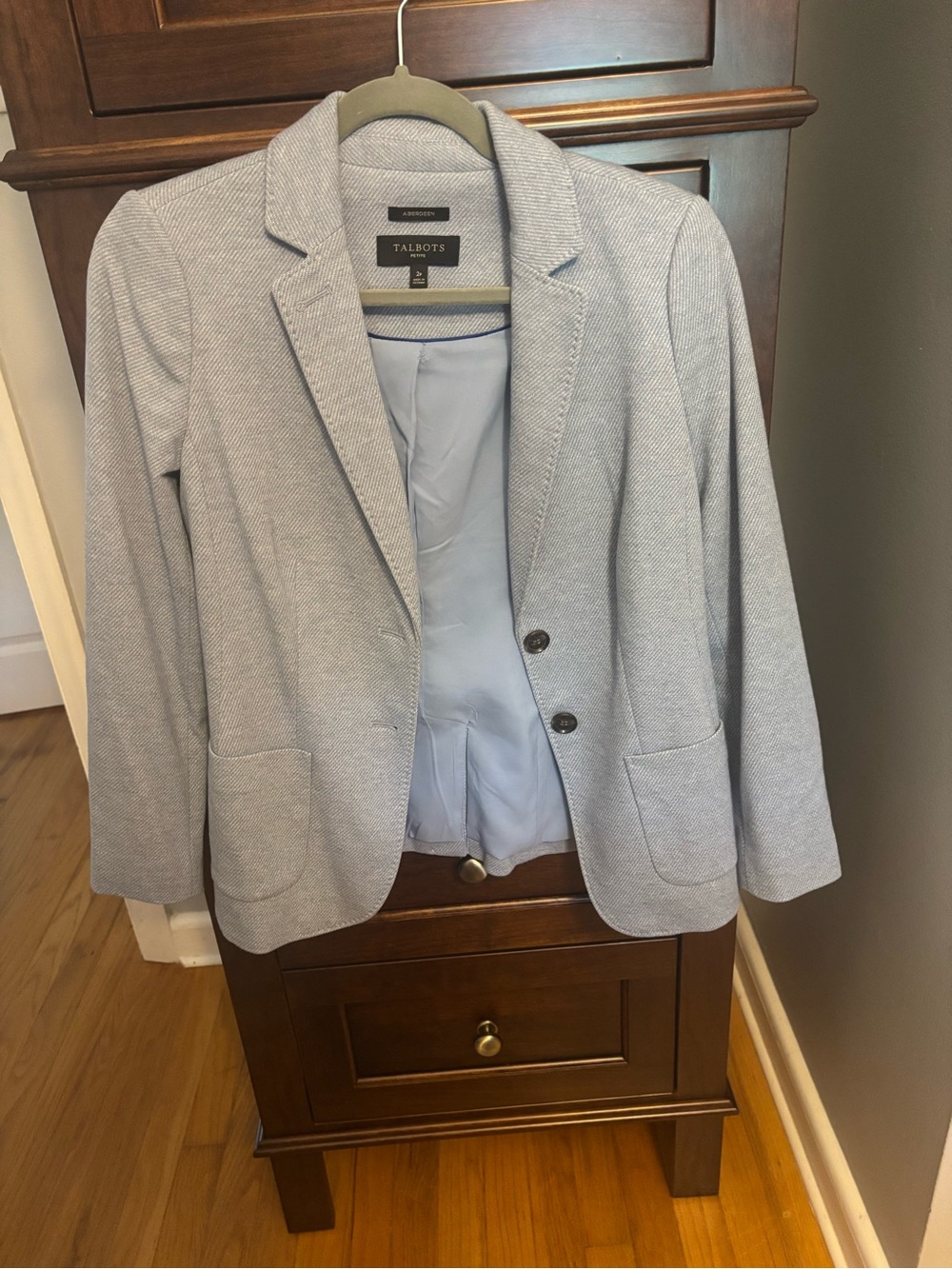 Talbots Light Blue Textured Women's Blazer